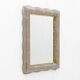 Mid-century Modern Italian Sculptural Backlit Mirror in Murano Glass Brass