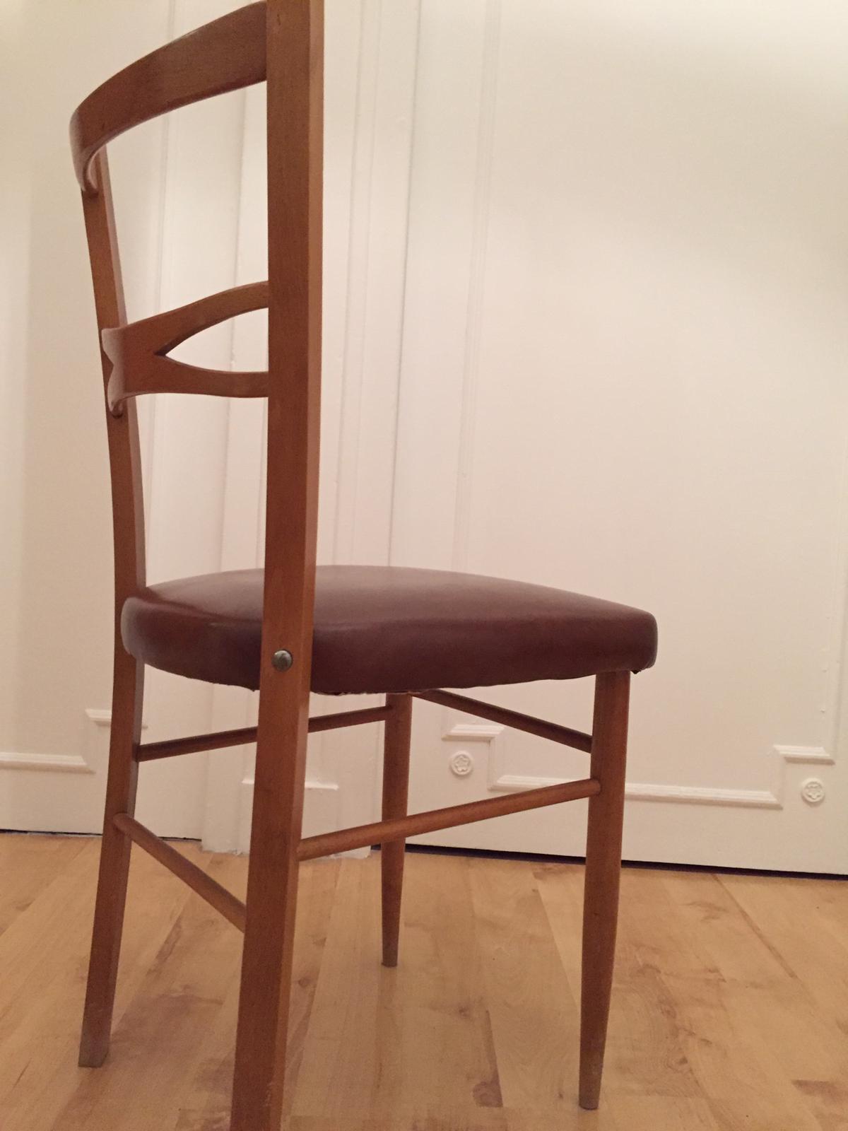 Lot de 6 chaises Mocholi années 60
