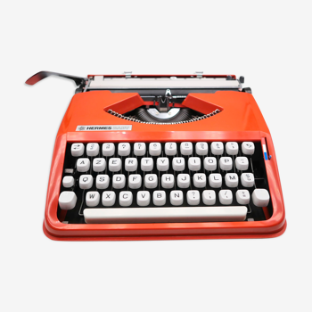 Hermes baby orange terracota typewriter revised new ribbon