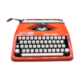 Hermes baby orange terracota typewriter revised new ribbon