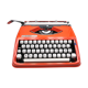 Hermes baby orange terracota typewriter revised new ribbon
