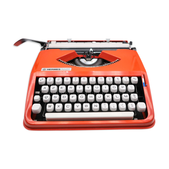Hermes baby orange terracota typewriter revised new ribbon