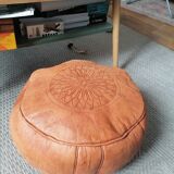 Original moroccan leather pouf
