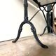 Bistro table in grey marble and cast iron