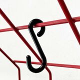 Red rope coat rack, modern German mid-century, 1960s.