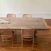 Table monastère en chêne ancien massif – SOLEIL 400 par 120 cm