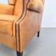 Vintage Sheepskin Leather Wing-Back Chair, 1970s