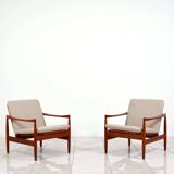 2 chaises longues en teck par Skive Mobelfabrik