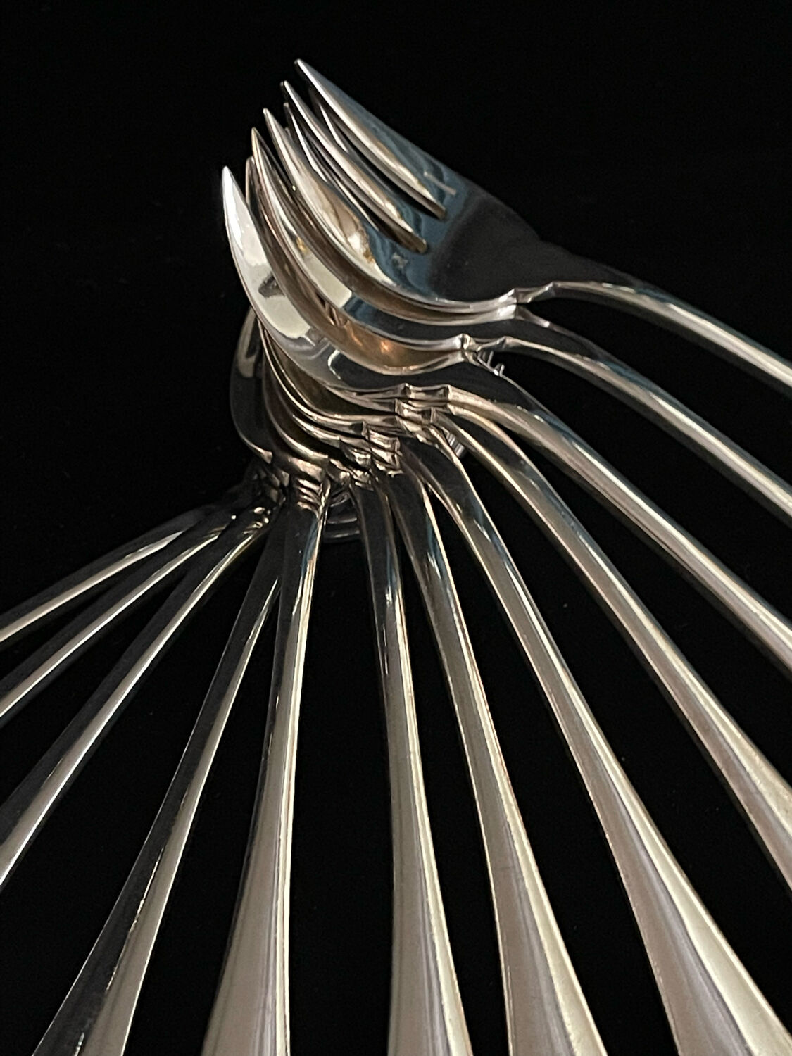 12 Christofle oyster forks silver metal Japanese model