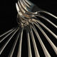 12 Christofle oyster forks silver metal Japanese model