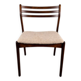 Chaise en palissandre et tissu par P. E. Jorgensen pour Farso Stolefabrik, Danemark, 1960