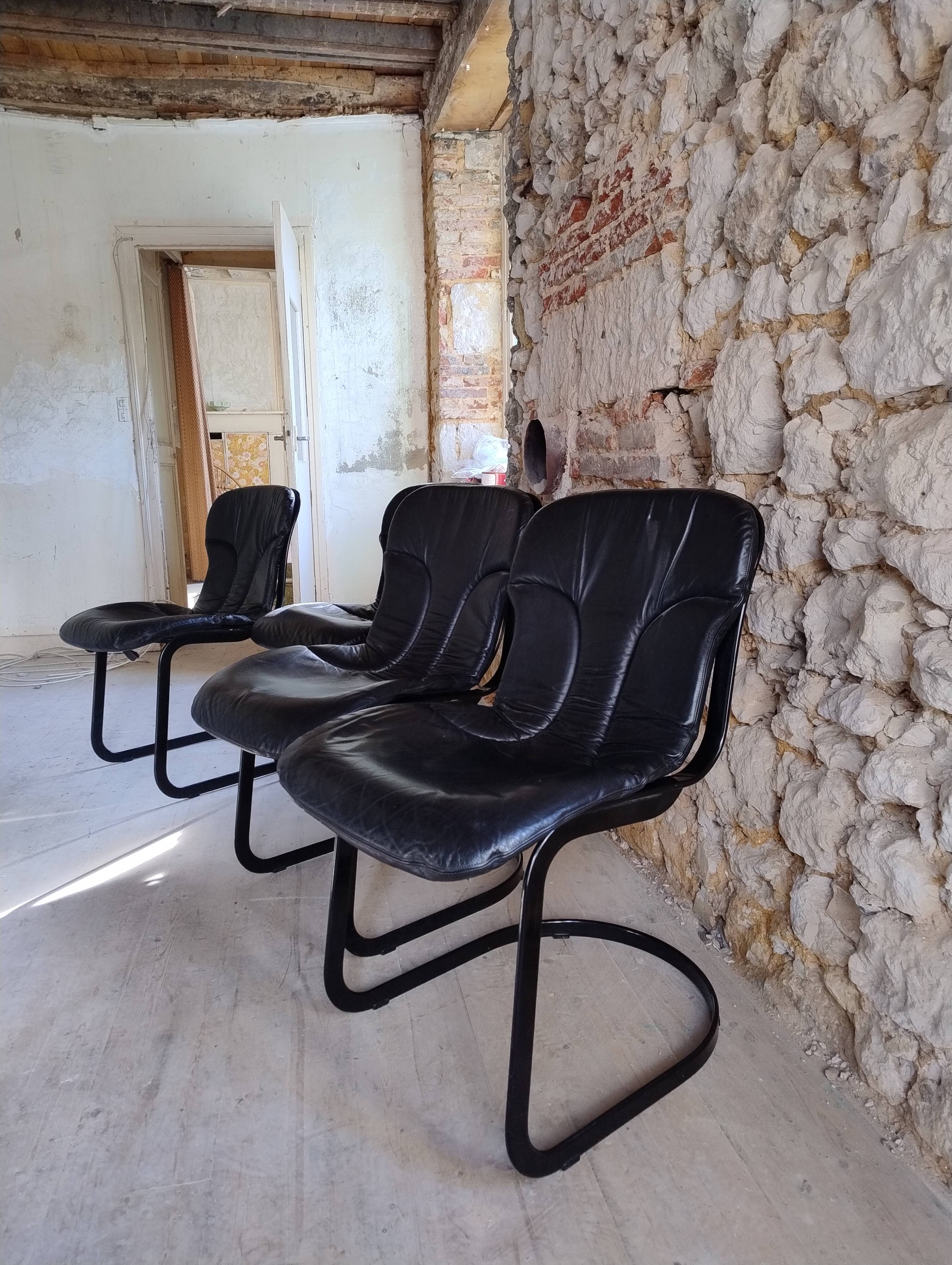 Chaise Willy Rizzo pour Cidue