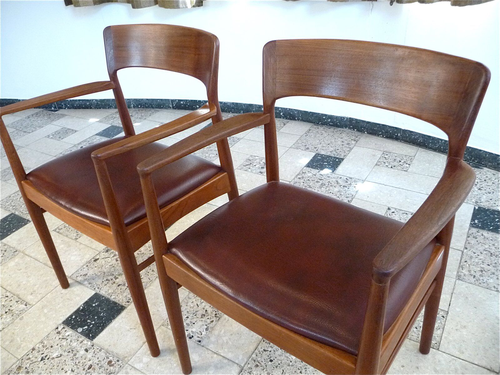 Set of 2 Scandinavian teak armchairs from Korup Stolefabrik, Denmark 1960s