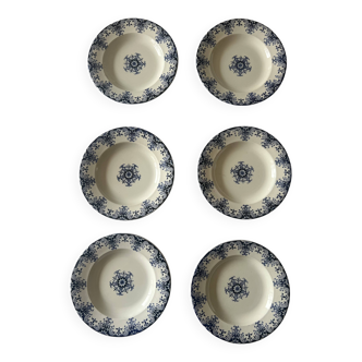 6 assiettes creuses Jules vieillard Bordeaux