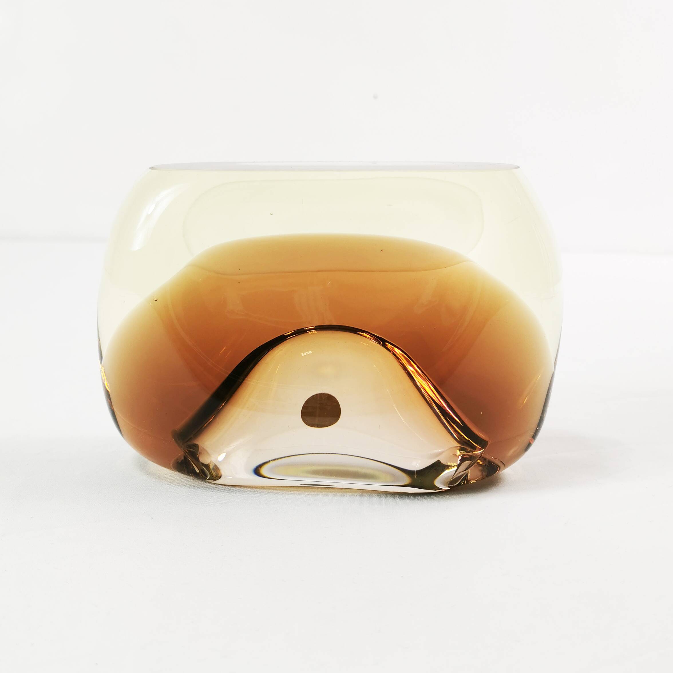 Bohemian Art Glass ashtray, Železný Brod (ZBS), designed by Miloslav Klinge