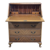 1950s English mahogany secretary.