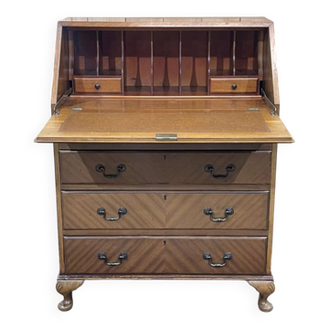 1950s English mahogany secretary.