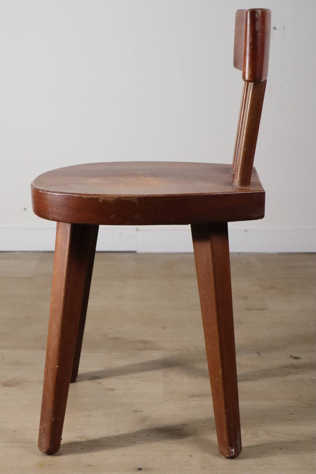 Chaise en acajou par Christian Durupt - Méribel - 1960