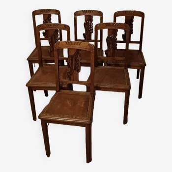 6 art deco chairs