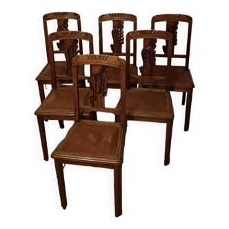 6 art deco chairs