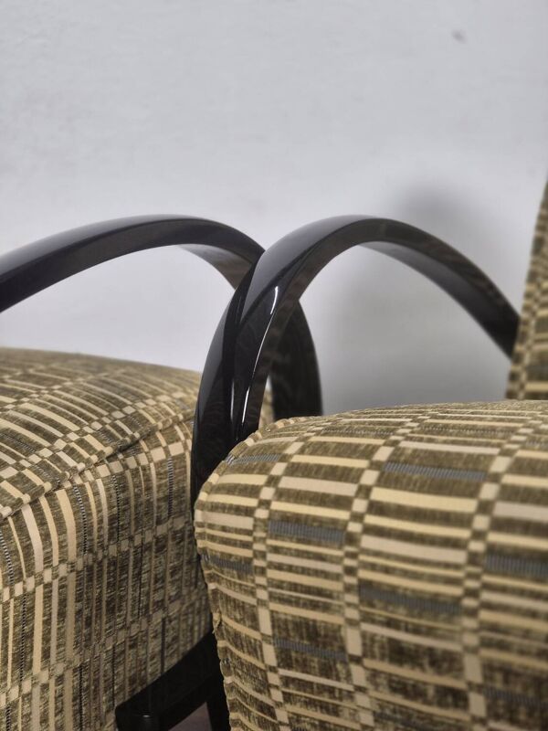 Paire de fauteuils art-déco H410 par Jindrich Halabala, 1940s
