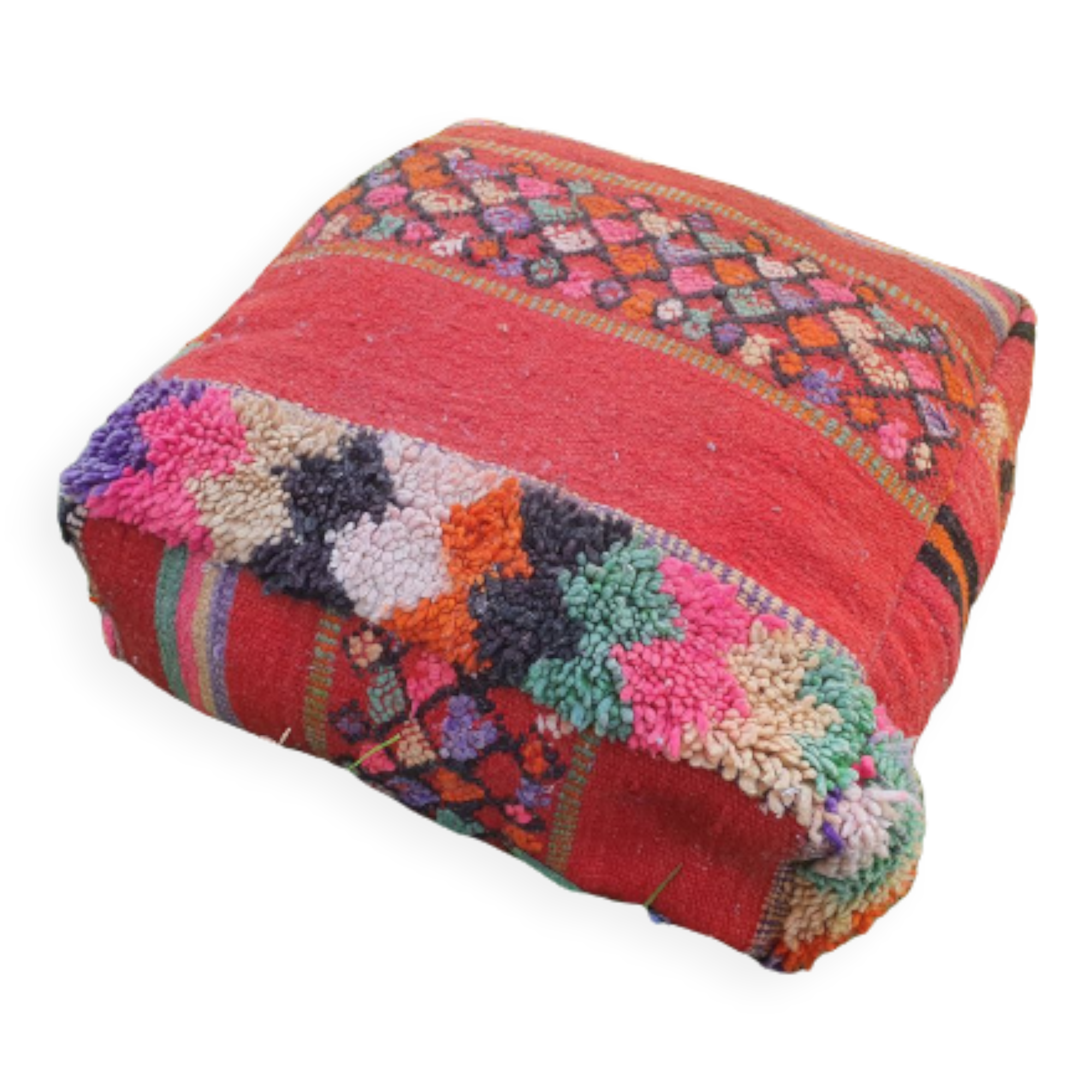 Moroccan carpet pouf