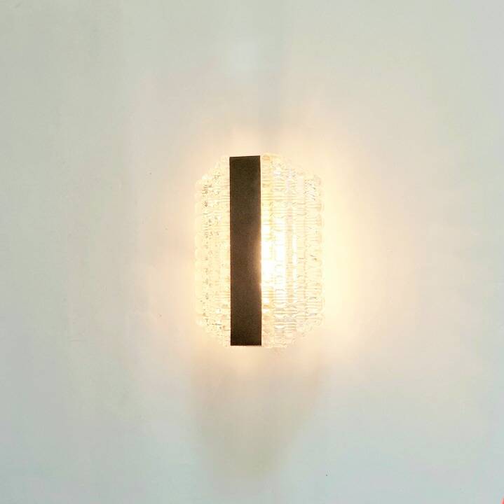 Pair of Mid-Century Glass & Chrome Wall Lamps from Kaiser, Germany, 1960s