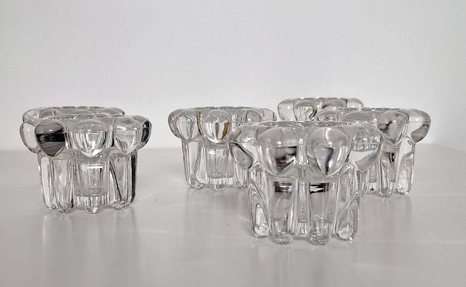 Vintage glass candle holders