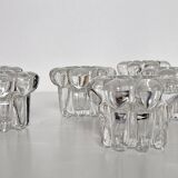 Vintage glass candle holders