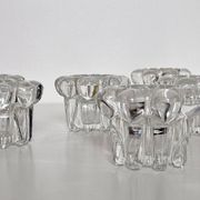 Vintage glass candle holders