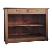 Old open walnut buffet