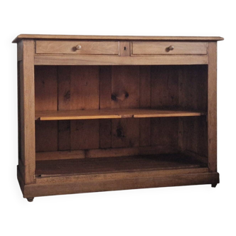 Old open walnut buffet