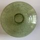 Biot candle holder in lime green bubbled glass 1970