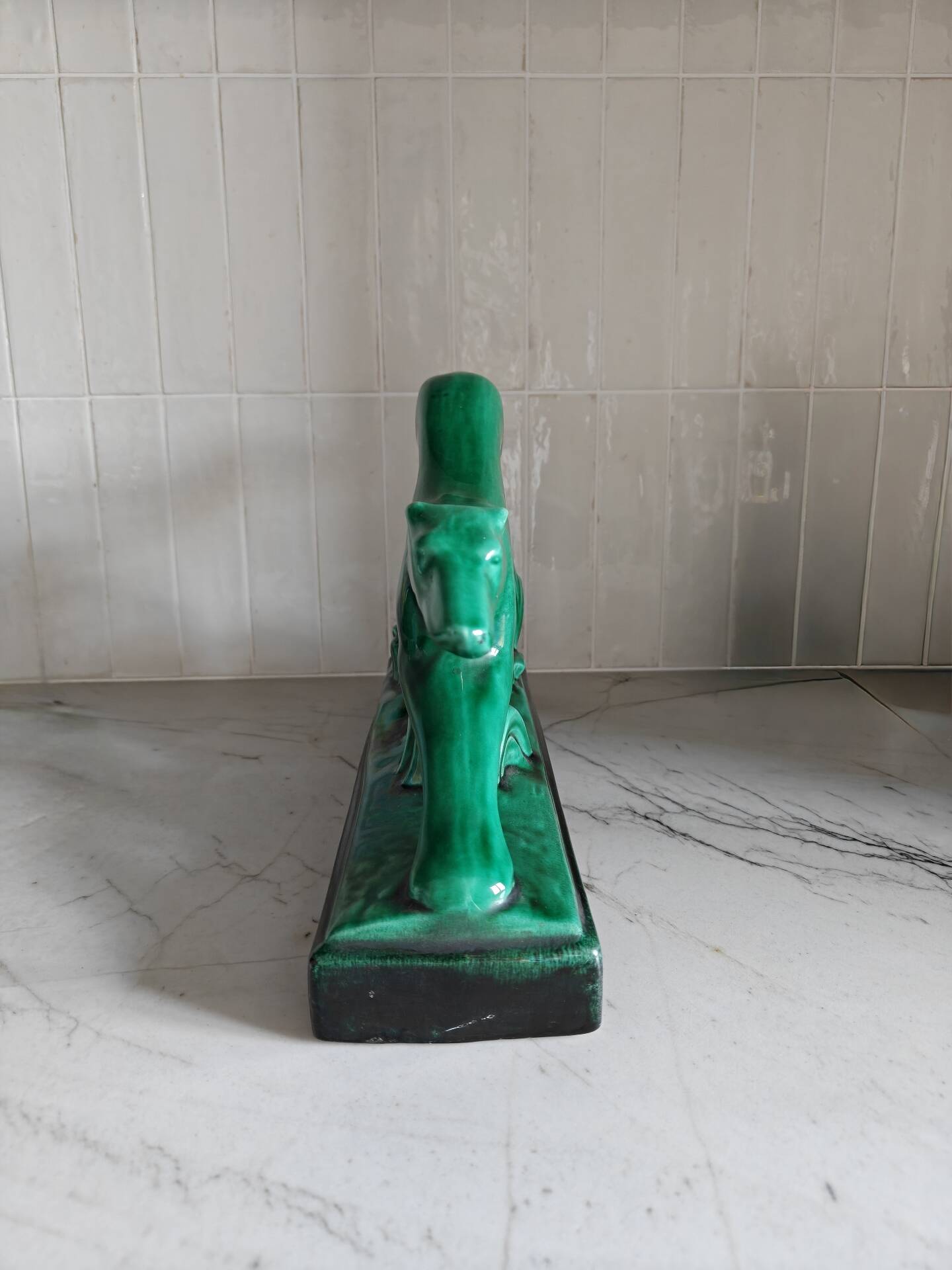Sculpture of a greyhound