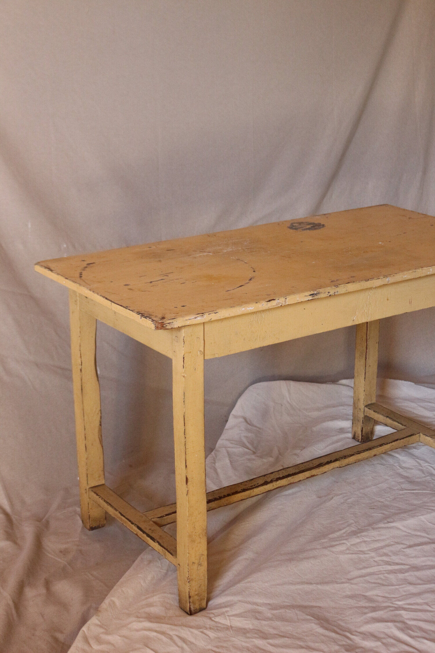 Yellow farmhouse table