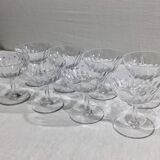 Baccarat – 8 Champagne Glasses In Baccarat Crystal Casino Model