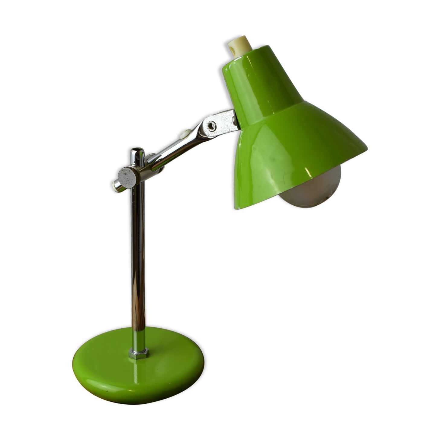 Small green bedside lamp