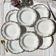 8 Digoin opaque porcelain soup plates with floral pattern "3984" ~
