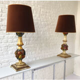 Lampes sur pied en bois sculpté