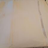Drap toile écrue metis fleur bleue