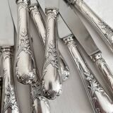 10 Christofle silver-plated “Marly” model table knives