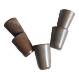 Set of Digoin stoneware glasses