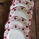 Lot 6 flat plates red Ciboulette Digoin Sarreguemines