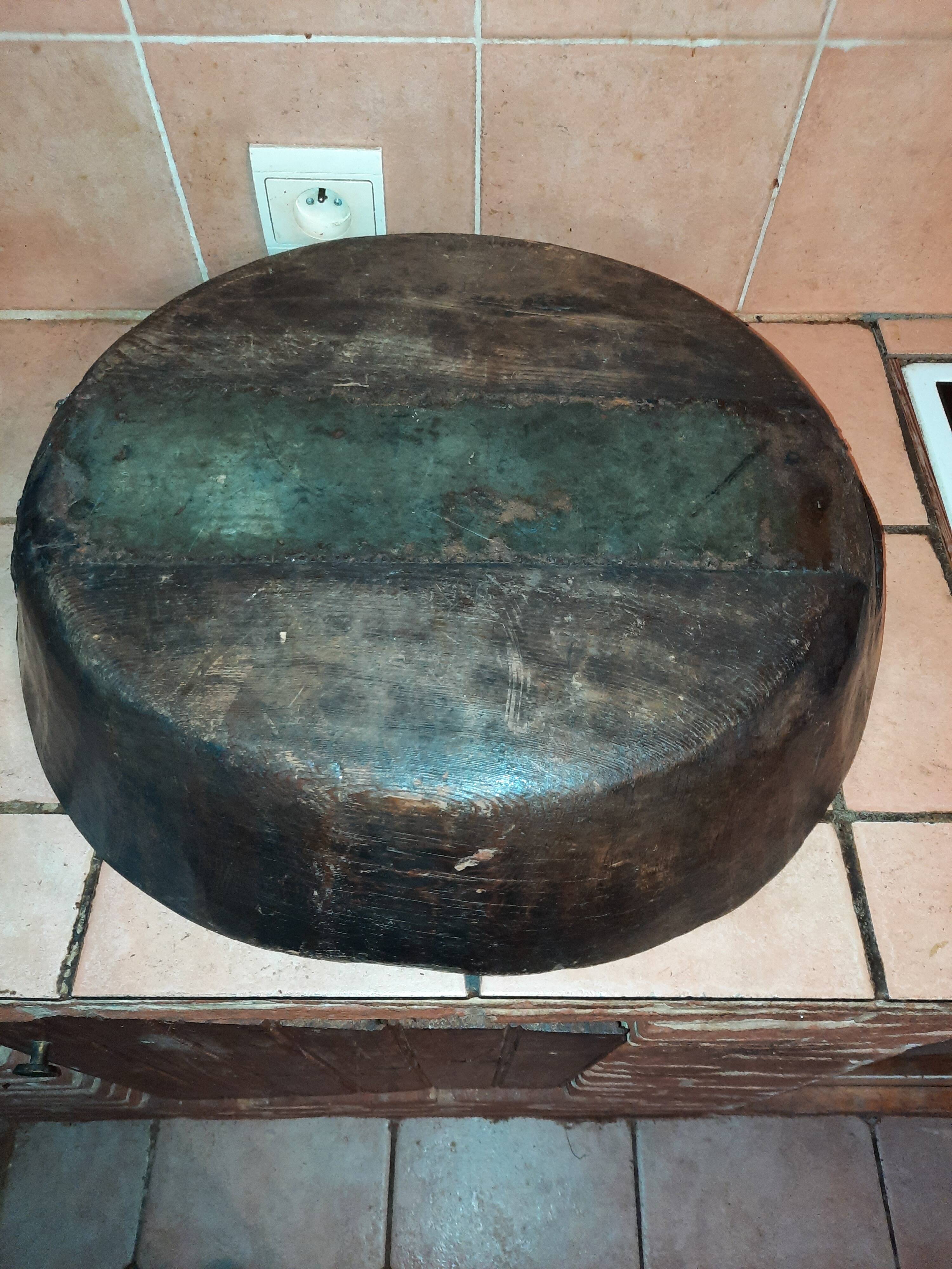 Large old wooden dish