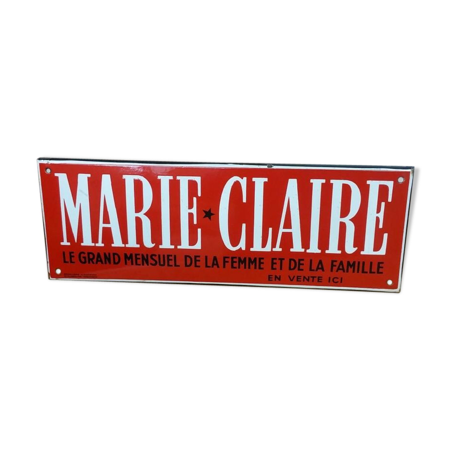 Enamelled plate "Marie-Claire"