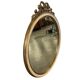 Miroir mural ovale baroque vintage à décor de noeud