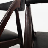 Ensemble de quatre chaises en palissandre, design danois, années 1970, designer: Kai Kristiansen