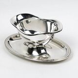 Christofle silver-plated gravy boat – in the style of the Vendôme Filet model