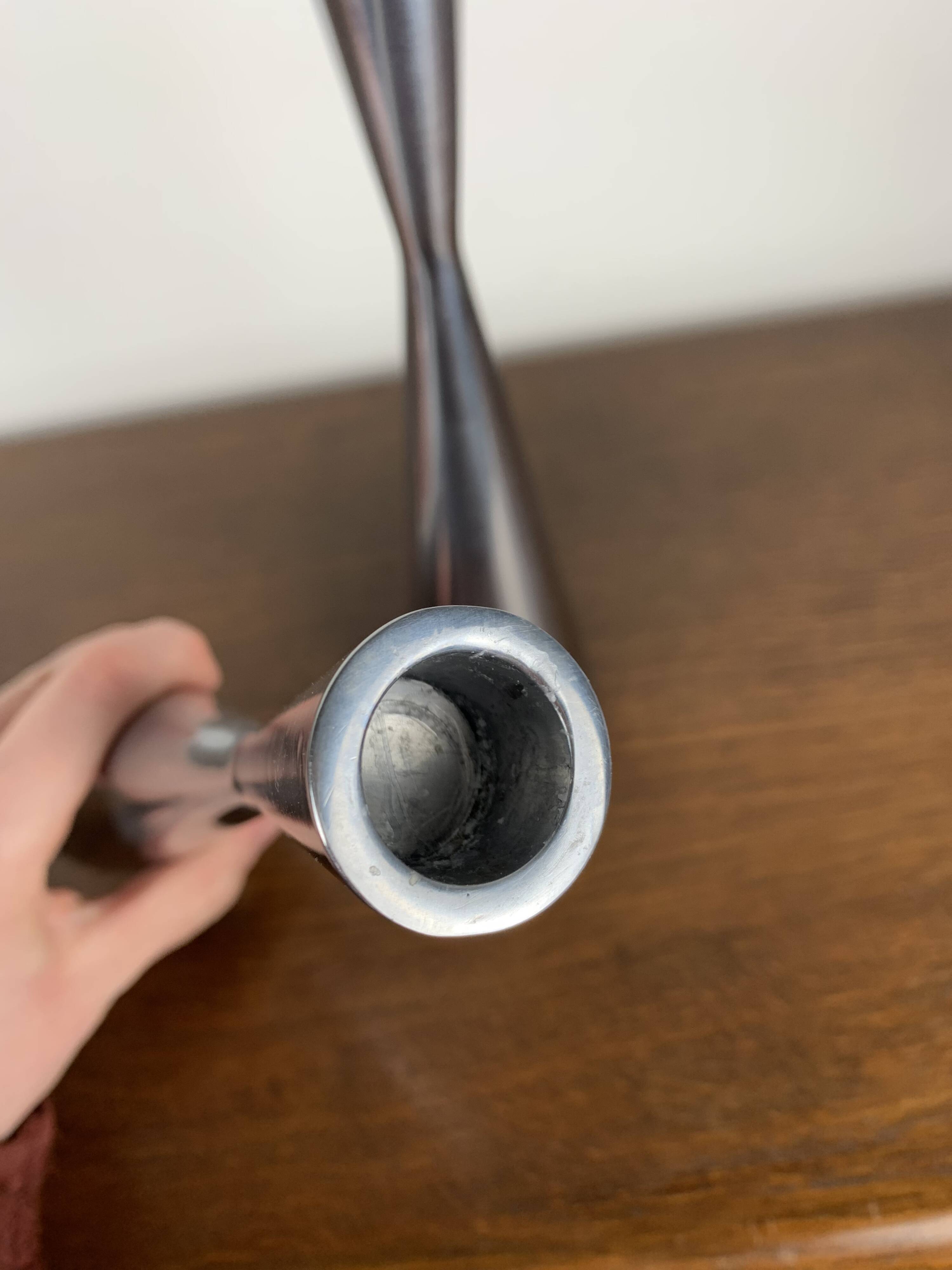 Steel Candle Holder Duo by Erika Pekkari