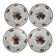 Set de 4 assiettes à dessert "Agreste", Sarreguemines, fin XXe, Pyroblan
